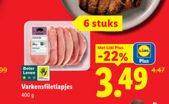  6 400 stuks varkensfiletlapjes beter leven 
