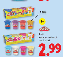  losse potjes klei 4 play 2 delig 3 compound confetti metallic 