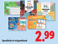  60 stad land plezier japan origami magie spelletjes blok speelblok spelletjesblok 