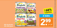  bonduelle groenteconserven 2 255-400gram bonen haricots score bite taste salsa crispy tri linzen lentilles stuks productvarianten 