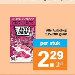  autodrop snoep bosvruchtrode cadillacs auto drop stuk 