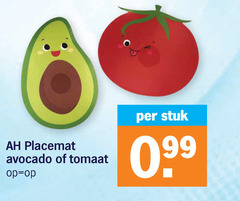 klik op dit plaatje voor een vergroting en voor vergelijkbare aanbiedingen gerelateerd aan
placemat avocado tomaat stuk placemat avocado tomaat stuk