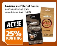  lavazza koffie koffiebonen 25 300 snelfilter bonen pak zak 250 500 actieprijs espresso italiano classico qualita arabica 
