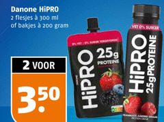  2 200 300 350 danone ml bakjes vet suiker proteine framboos protein drink 
