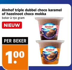  100 150 almhof triple dubbel choco karamel hazelnoot mokka beker 