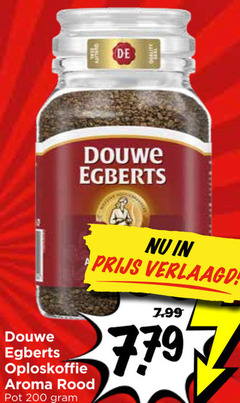 douwe egberts oploskoffie 200 aroma rood pot verlaagd 