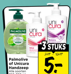  palmolive unicura handzeep 3 5 uni soorten mild cura balans stuks 