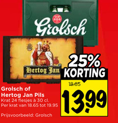  hertog jan grolsch krat bier 24 25 30 pils 