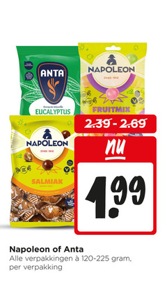  1 kleurstoffen natuurlijk eucalyptus menthol anta napoleon verzorgende keelpastilles salmiak zwartwit kogels kern poeder papieren wikkel fruitmix wasp 