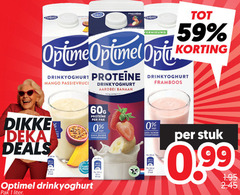  1 3 5 31 46 100 200 260 optimel proteine vernieuwd drinkyoghurt mango aardbei banaan framboos dikke deka deals ml id pak vet suiker planet proof liter stuk 