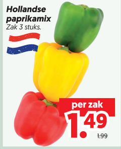  paprika 3 hollandse paprikamix zak stuks 
