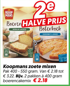  2 400 mans boeren halve luchtig ouderwets koopmans zoete mixen pak pakken boerencakemix 