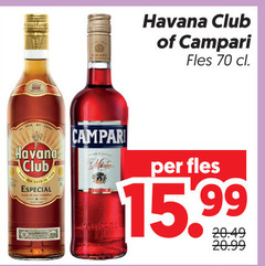  campari havana club likeur rum fles especial 