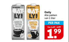  soja melk 1 oatly original pakken totally barista edition vanilla flavour liter pak 