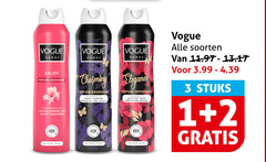  vogue deodorant 1 2 3 enjoy perfume fragrance joyful jasmine and sweet charming elegance blood orang soorten 3.99 stuks 