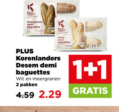  stokbrood 1 2 meergranen demi baguettes koren witte korenlanders wit pakken 