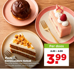  gebak 2 korenlanders bossche bollen carrotcake punten doos stuks 