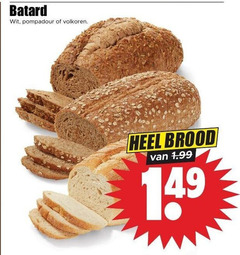  brood batard wit pompadour volkoren 