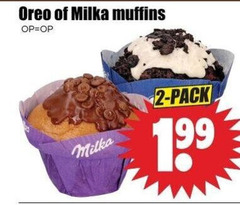  milka muffins 2 oreo pack 