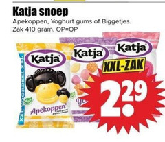 katja snoep apekoppen yoghurt gums biggetjes zak yo xxl 