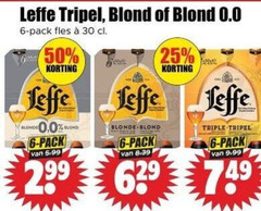  leffe speciaalbieren 6 25 30 50 pack fles tripel blond 0.0 blonde 5.99 triple 