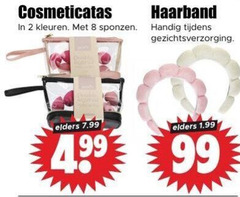  2 8 99 cosmeticatas haarband kleuren sponzen gezichtsverzorging elders 