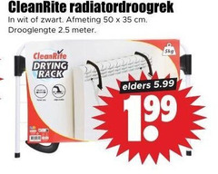 35 50 radiatordroogrek wit zwart cm drooglengte 2.5 meter drying rack elders 5.99 