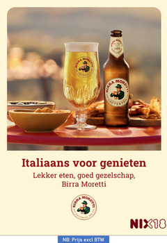  birra moretti bier autentica moret italiana quality italiaans genieten eten gezelschap nix18 