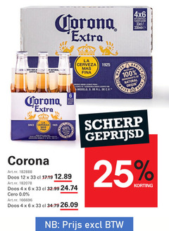  corona speciaalbieren 4 6 12 33 100 bottles bouteilles flessen brew water natural la cerveza brewed under from licentie with ingredients maize since cerveceria doos 0.0 scherp geprijsd 