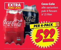  coca-cola cola 4 lang laag coca original taste pak flessen 1 5 liter pack 5.99 