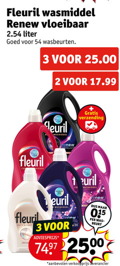 fleuril wasmiddel 2 3 vloeibaar liter wasbeurten co middel white light reinigt zocht vernieuw kleuren verwijdert waas bloom verzending r 