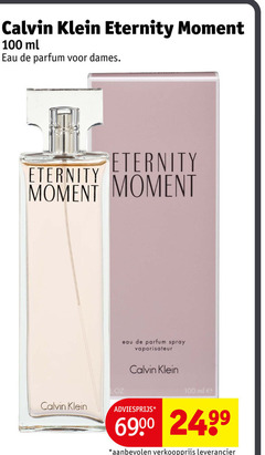  100 calvin klein eternity moment ml eau parfum dames spray vaporisateur oz 