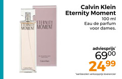  100 eternity moment calvin klein ml eau parfum dames 69 