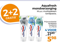  aquafresh tandpasta 2 4 fresh minty mondverzorging multipakken coolmint ml 
