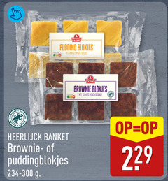  koeken banket pudding blokjes vanillesmaak vulling brownie stukjes melkchocolade people nature heerlijck 