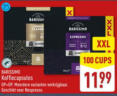  barissimo koffiecups 6 100 people nature nespresso compatible capsules coffee experts lungo classic creamy aromatic aluminium ge koffiecapsules meerdere espresso intensity 7 12 xxl cups 