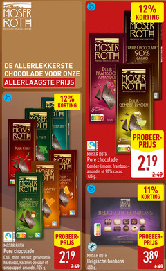  moser roth chocolade 5 11 12 90 219 400 cacao zeezout mint puur framboos luxe tabletten nutri score ge disposer gember limoen chili geroosterde hazelnoot karamel sinaasappel amandel fairtrade cocoa belgische bonbons nature assortiment chocoladebonbon romige vullingen 