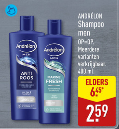  andrelon shampoo 100 400 men anti roos verzorgende haar hoofdhuid vrij bergamot geur vitamine marine fresh zuiverende vet reinigt diep aqua citrus zeezout meerdere ml elders 