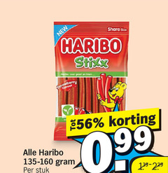  haribo snoep new share size stixx klein strawberry flavour stuk 
