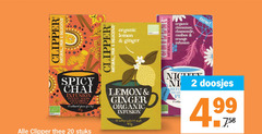  clipper thee 2 20 natural fair organic lemon ginger spicy chai infusion cinnamon black pepper free bags stuks chamomile rooibos orange new doosjes head 
