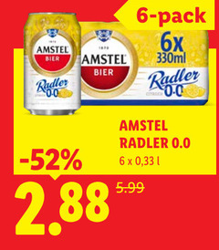  amstel radler bier 6 pack 6x 330ml 0.0 citroen 5.99 