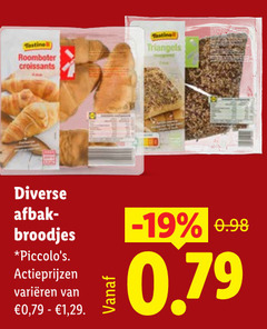  roomboter croissants triangels broodjes varieeren 1 