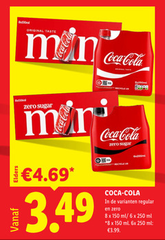  coca-cola cola 6 8 150 250 original taste min coca zero sugar man us recycle regular ml 6x 3.99 