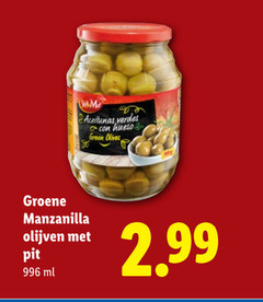  aceitunas green olives groene manzanilla olijven pit ml 