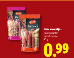  50 mini chorizo snackworstjes 