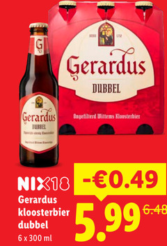 klik op dit plaatje voor een vergroting en voor vergelijkbare aanbiedingen gerelateerd aan
gerardus speciaalbieren 6 300 dubbel ongefilterd kloosterbier ml 5.99 gerardus speciaalbieren 6 300 dubbel ongefilterd kloosterbier ml 5.99