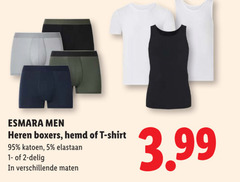  2 5 esmara men heren boxers hemd shirt katoen elastaan delig maten 3.99 