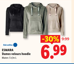  online esmara dames velours hoodie maten l 