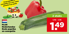  paprika courgette 2 groente pasta nederlandse rode stuks 