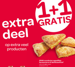  1 deel roomboter appelflap kersencarre abrikozenslof vers oven actieprijs 